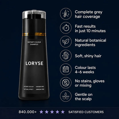 Loryse Instant Colour Shampoo Covers Grey Hair in Just 10 Minutes