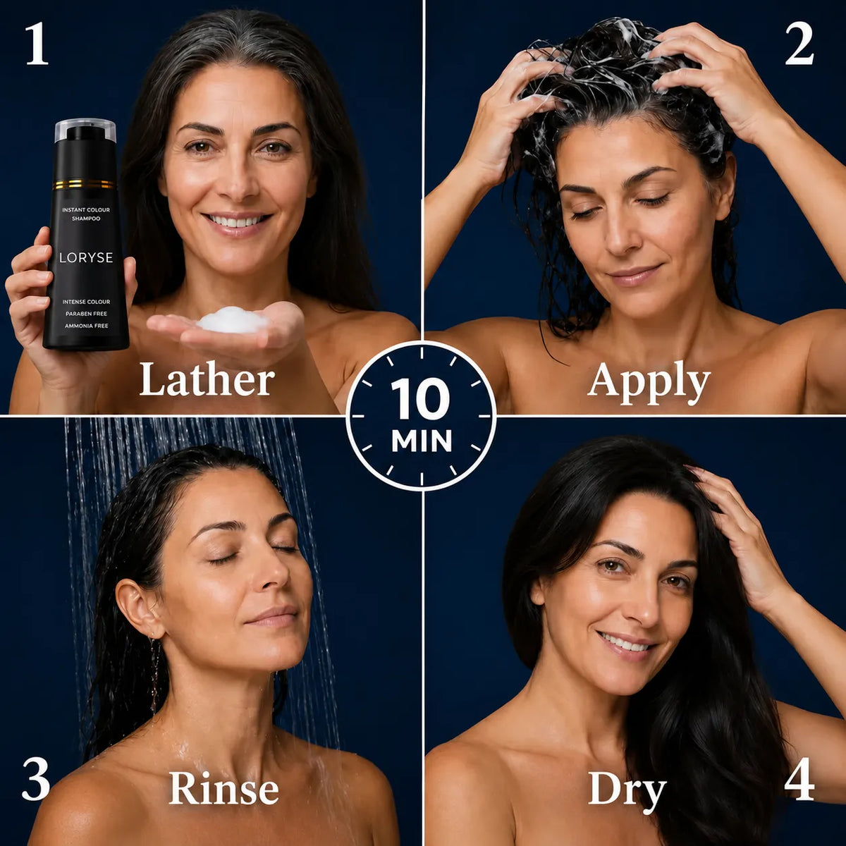 Loryse Instant Colour Shampoo Covers Grey Hair in Just 10 Minutes